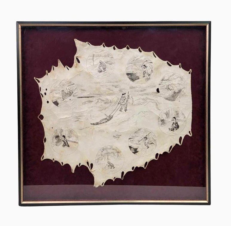 Judy Pelowook - Pen & Ink on Sealskin