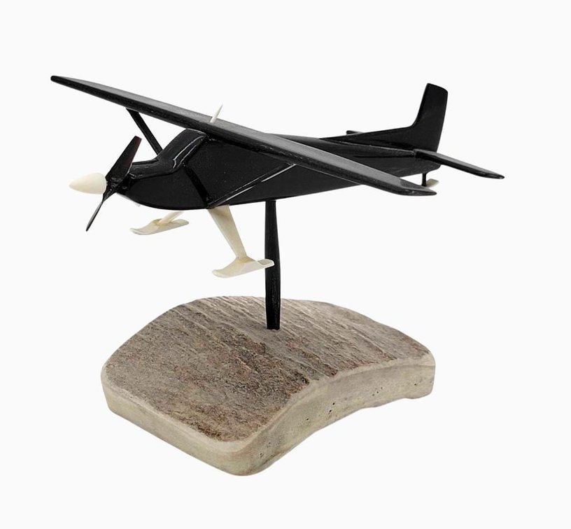 Al Kaloke Baleen & Walrus Tusk Cessna 182 Sculpture