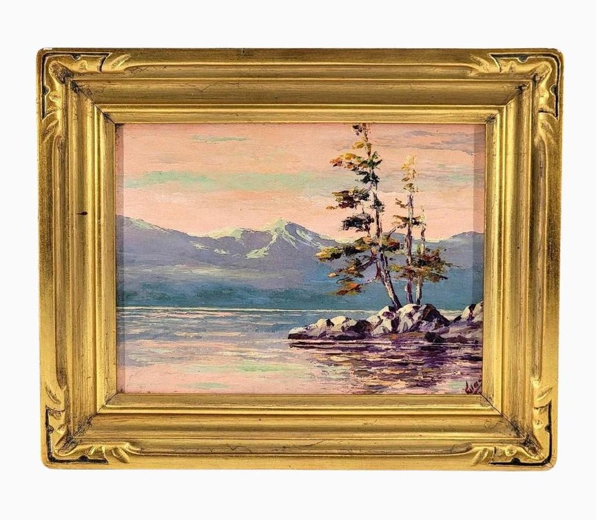 Jules Dahlager "Sunset - Behm Canal" Oil Painting