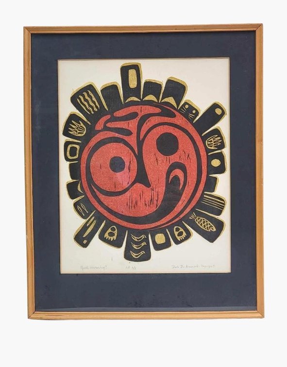 Dale DeArmond "Good Morning!" Artist Proof Block Print