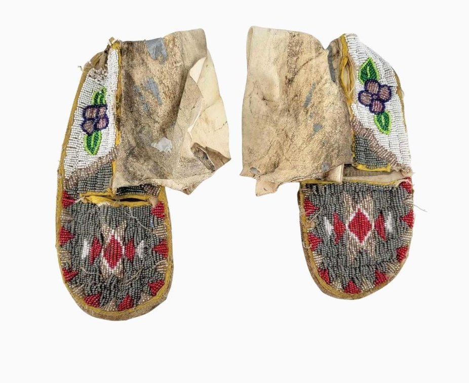 Antique Beaded Native American Moccasins