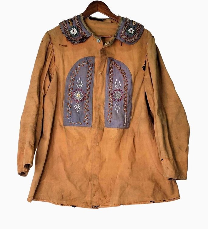 Antique Plains Native American Tunic by Louis E. Stiiz