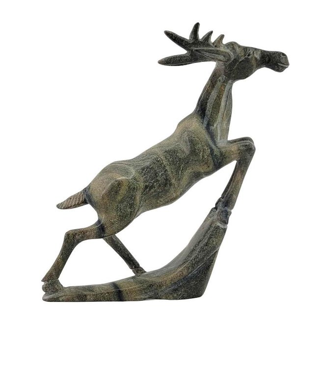 Soapstone Moose Sculpture