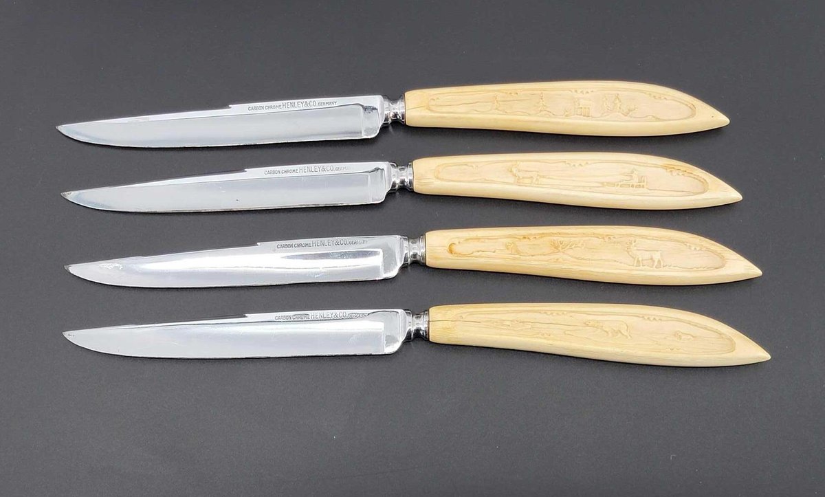 Henley & Co. Carved Ivory Steak Knives