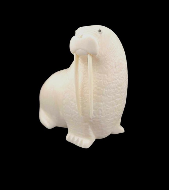 Ivory Walrus Carving by Aaron Oseuk 