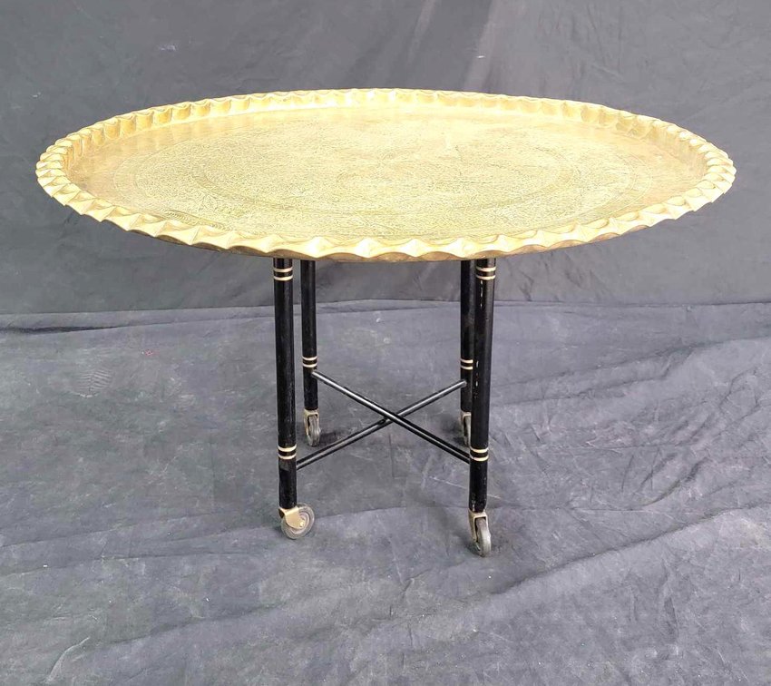 36" Brass Accent Table