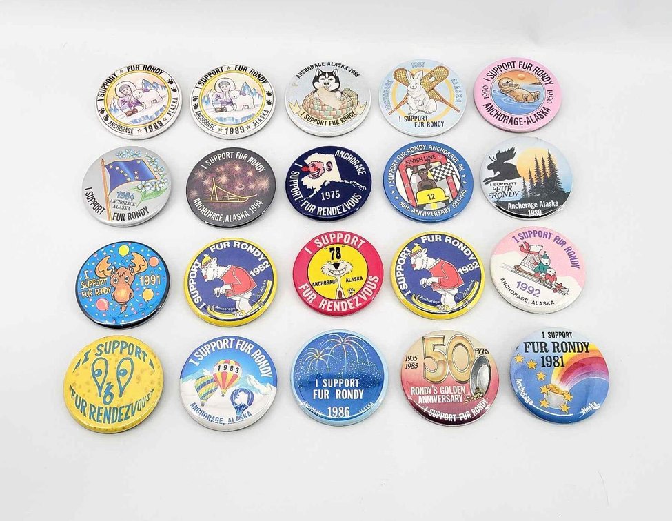 Fur Rendezvous Buttons
