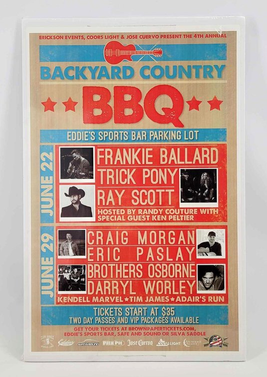 Eddie's Sports Bar "Backyard Country BBQ" Poster