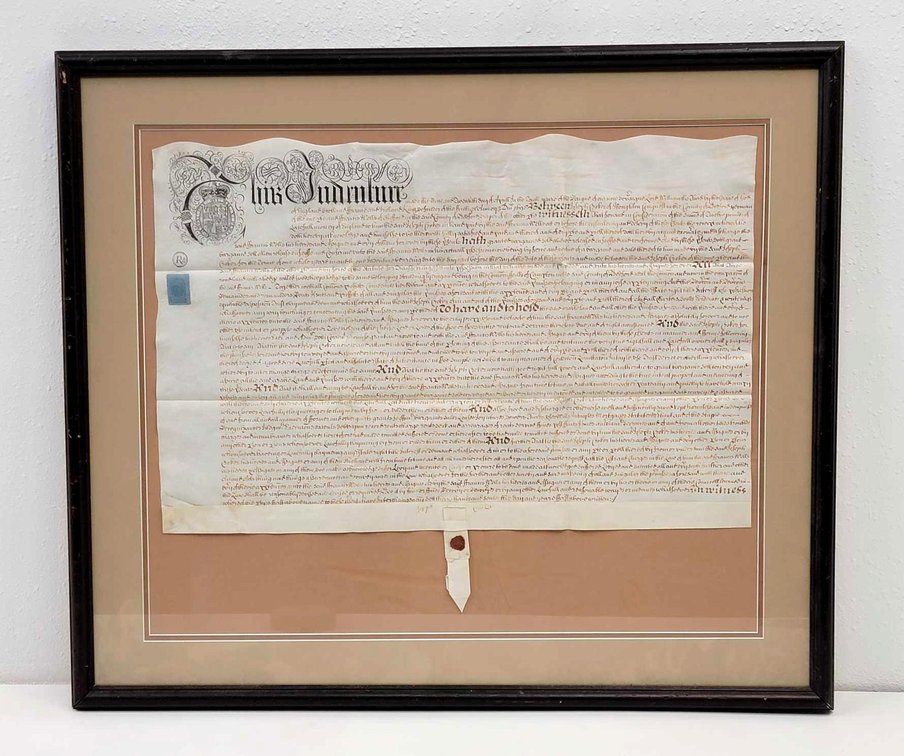 Antique English Indenture on Vellum 