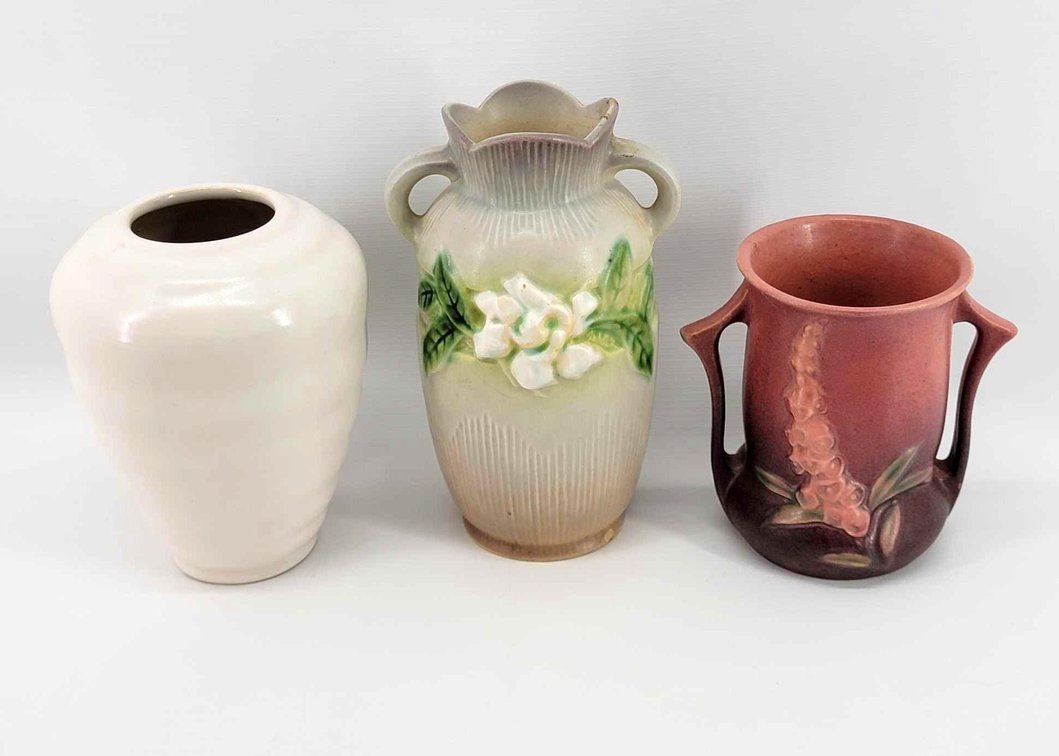 Roseville's Imperial, Gardenia, & Foxglove Vases