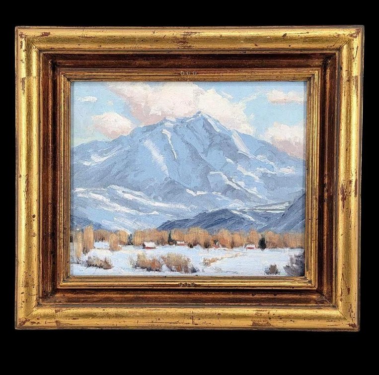 James Lee "Sopris in December" Framed Painting