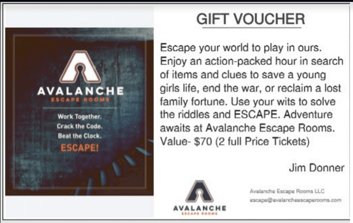 Avalanche Escape Room Package