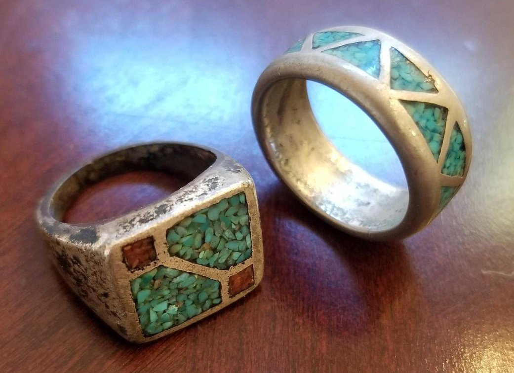 Old trade silver rings
