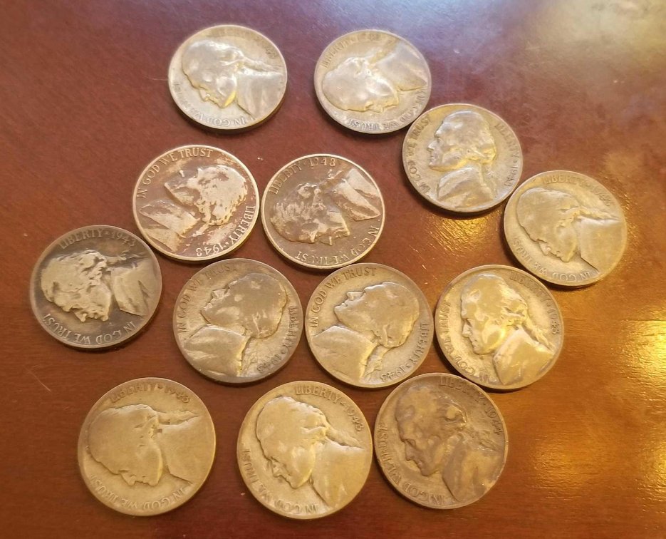 Lot of silver war nickels