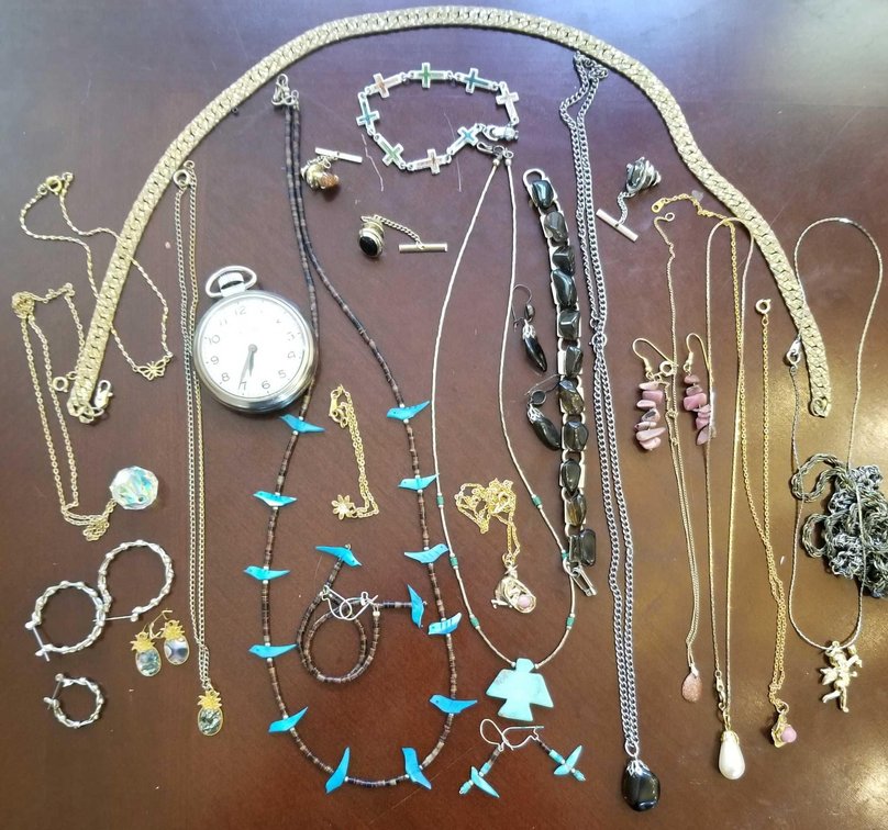 Large lot of fashion jewelry and pocketwatch