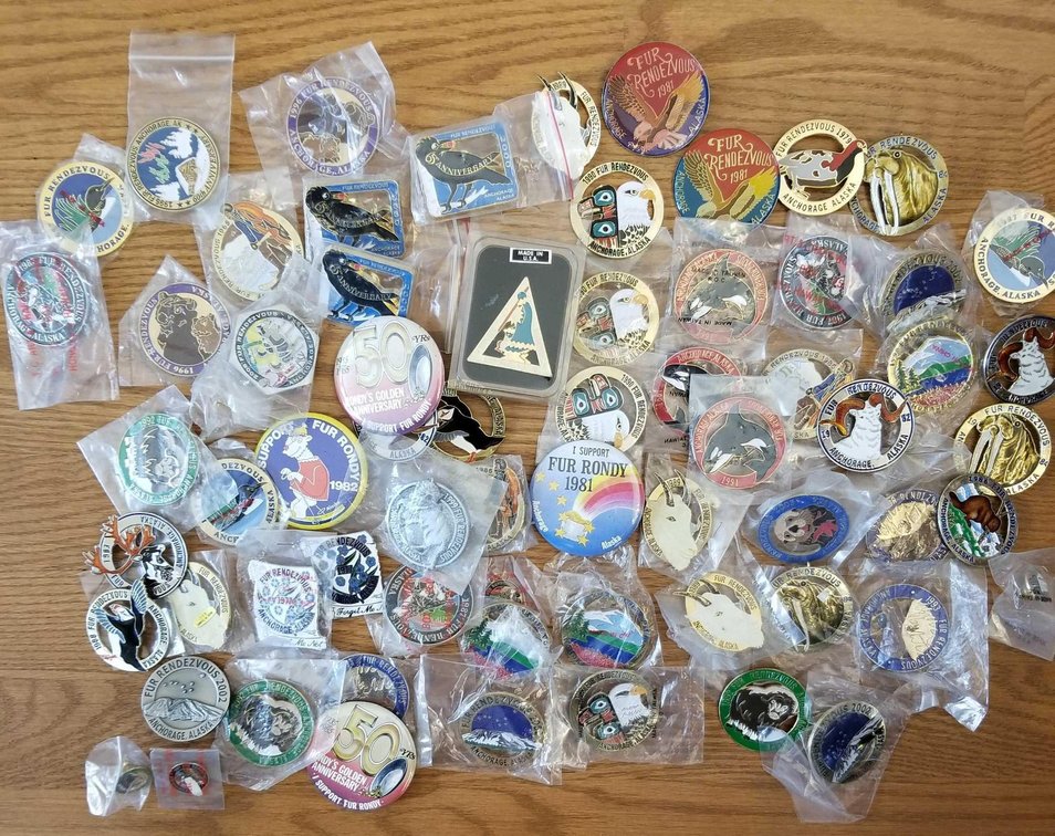 Large lot of fur rondy pins