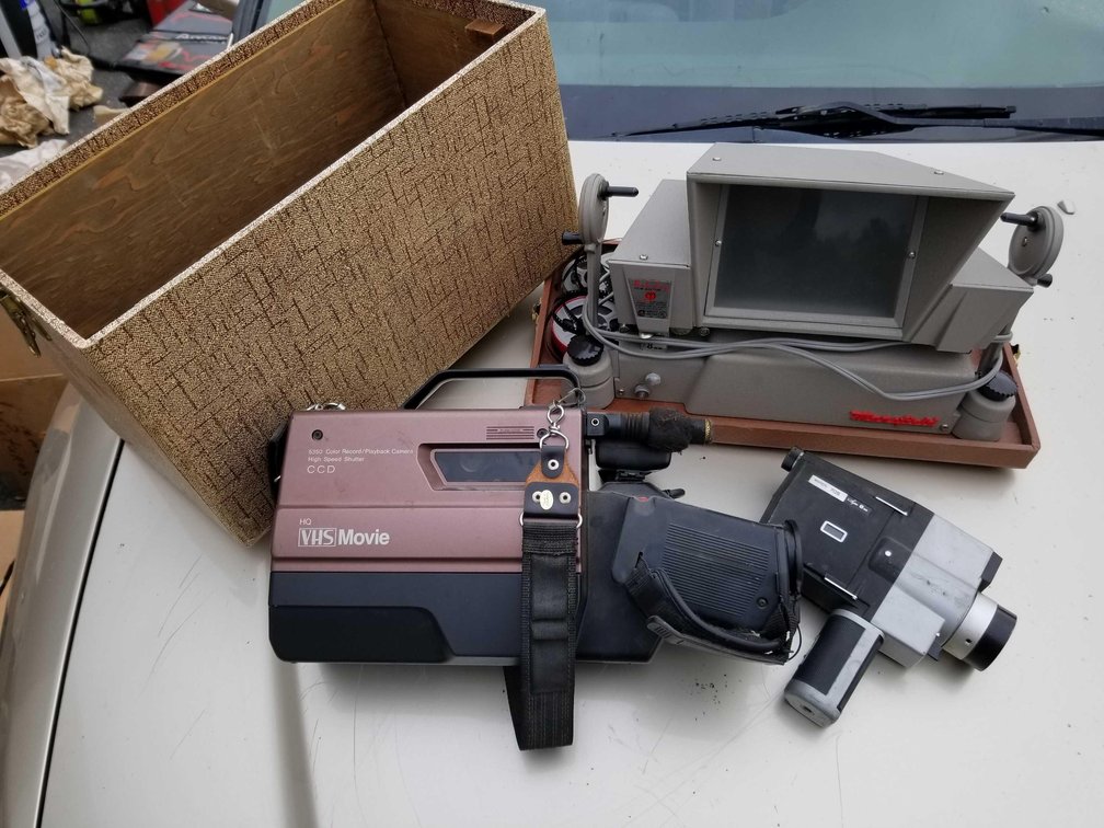 Lot of old camera items