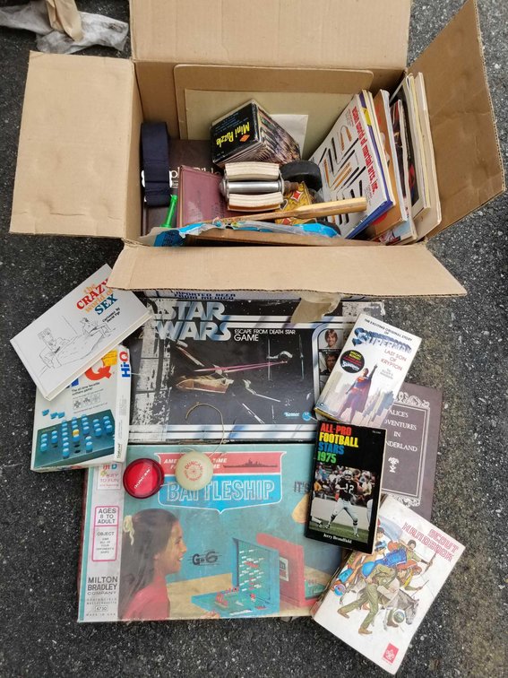 Old books, games, odds and ends
