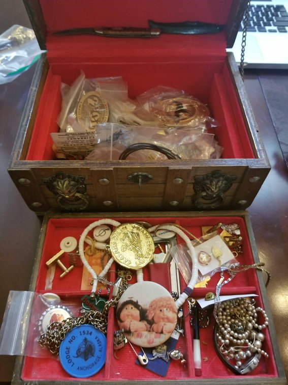 Treasure box and contents 