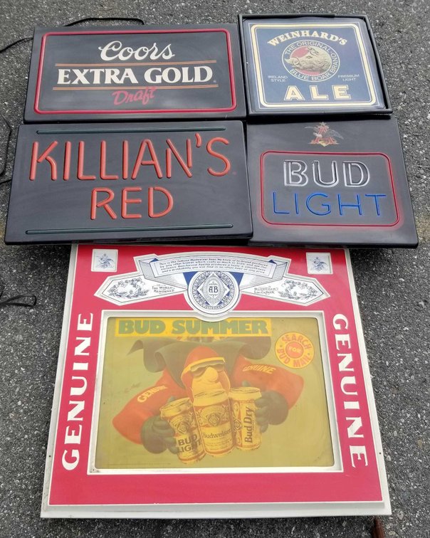Light up plastic alcohol advertising signs 
