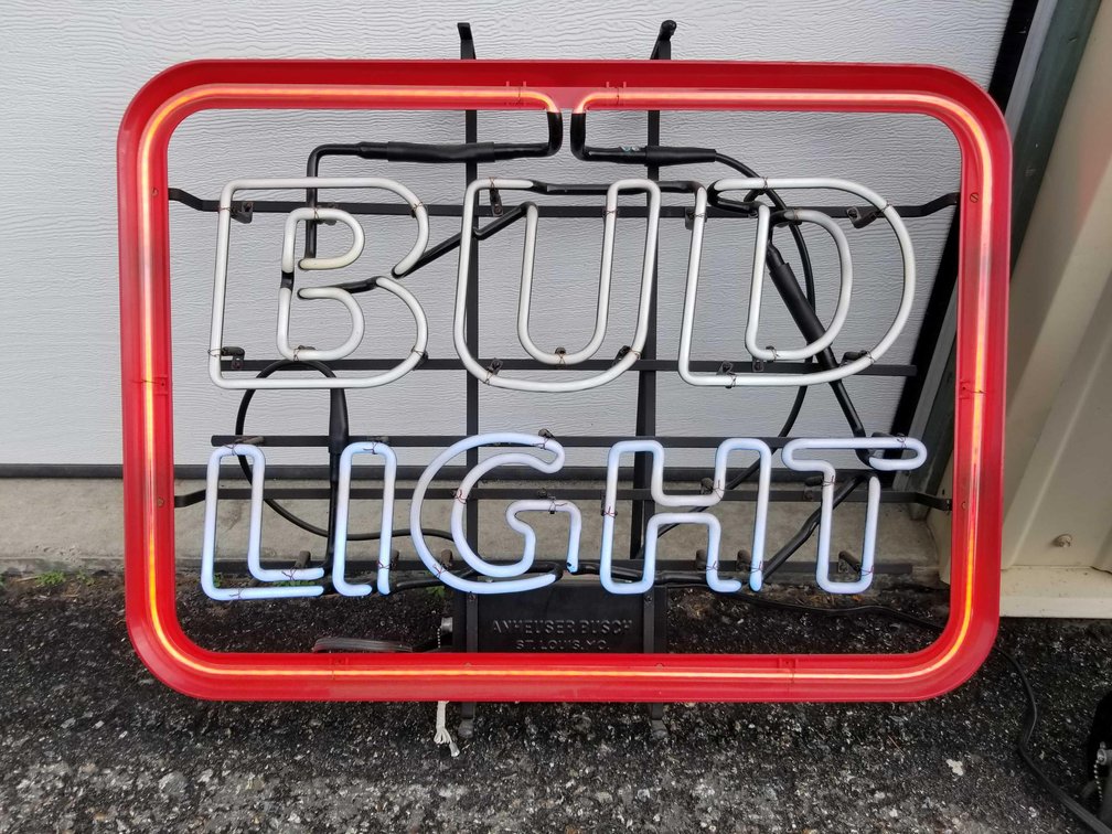 Bud light neon sign