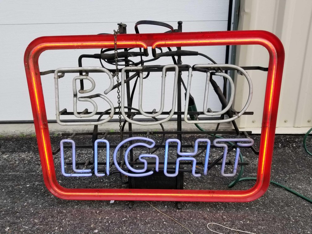 Bud light vintage neon sign