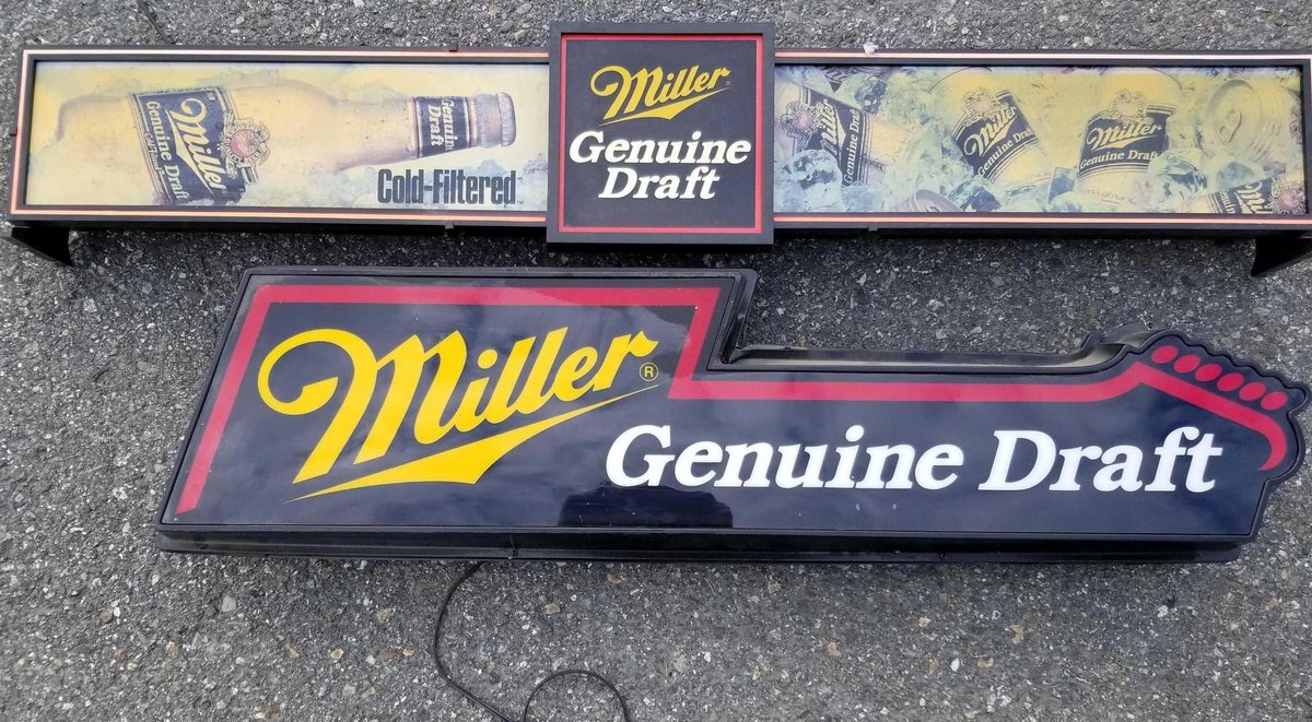 Miller genuine draft light up signs
