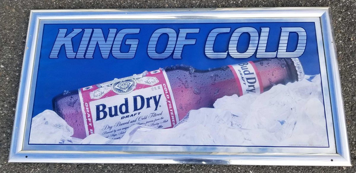 Bud dry very large sign