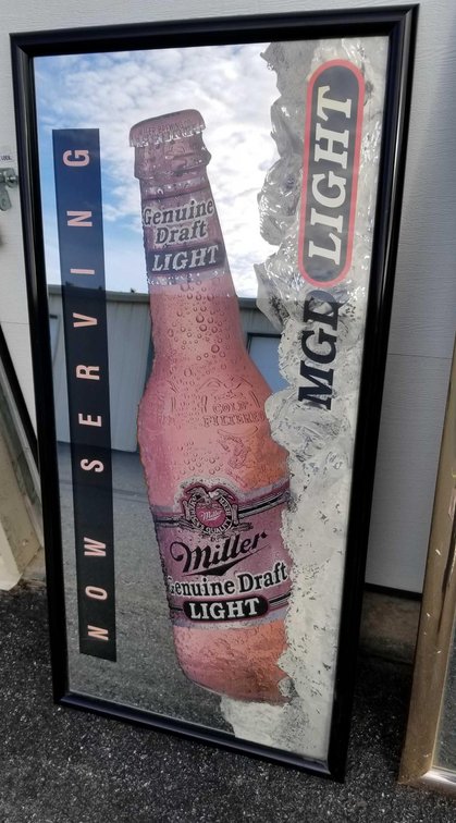 MGD light large advertising mirror