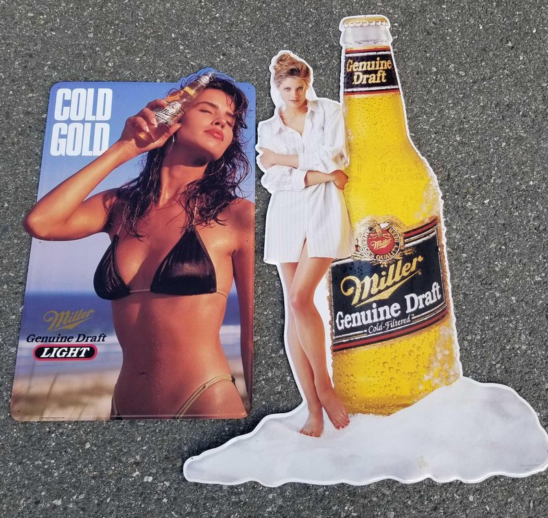 Miller genuine draft tin signs
