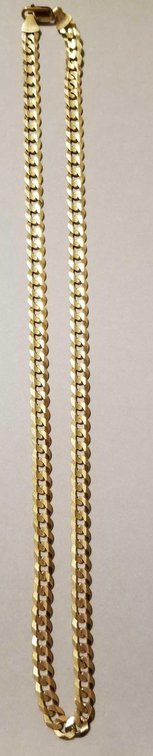 Heavy solid 14K .585 Italian gold box link chain