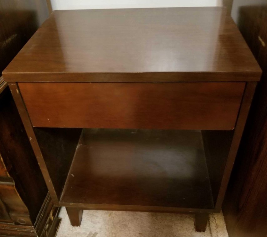 Solid wood nightstand 