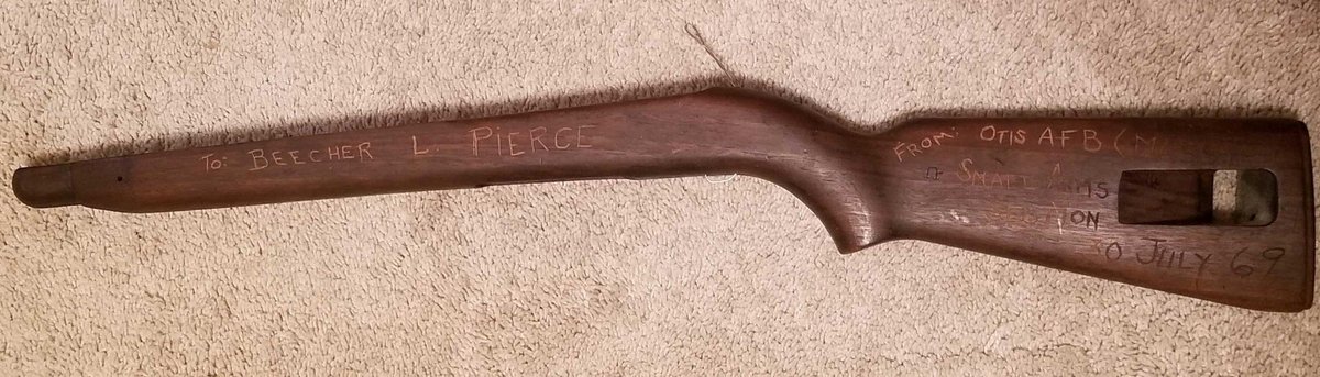 Carved Vietnam era rifle stock 