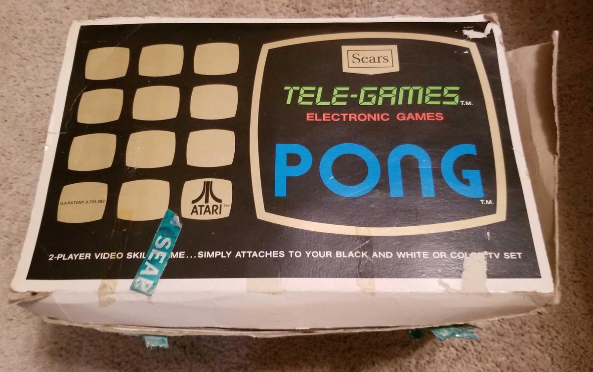 Mid 1970s original Atari Tele-Games Pong game 