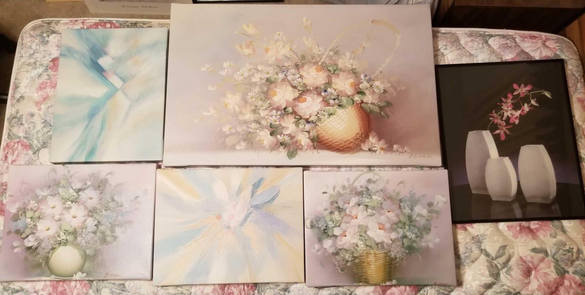 Assorted floral artwork 