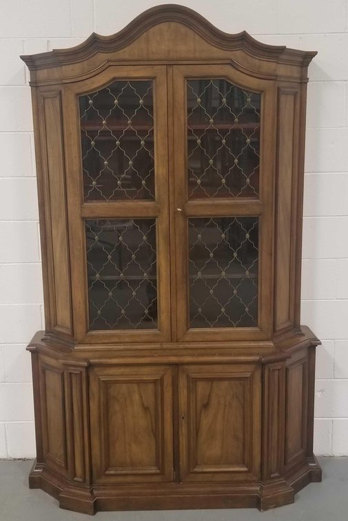 Solid wood china hutch by Baker Furniture 
