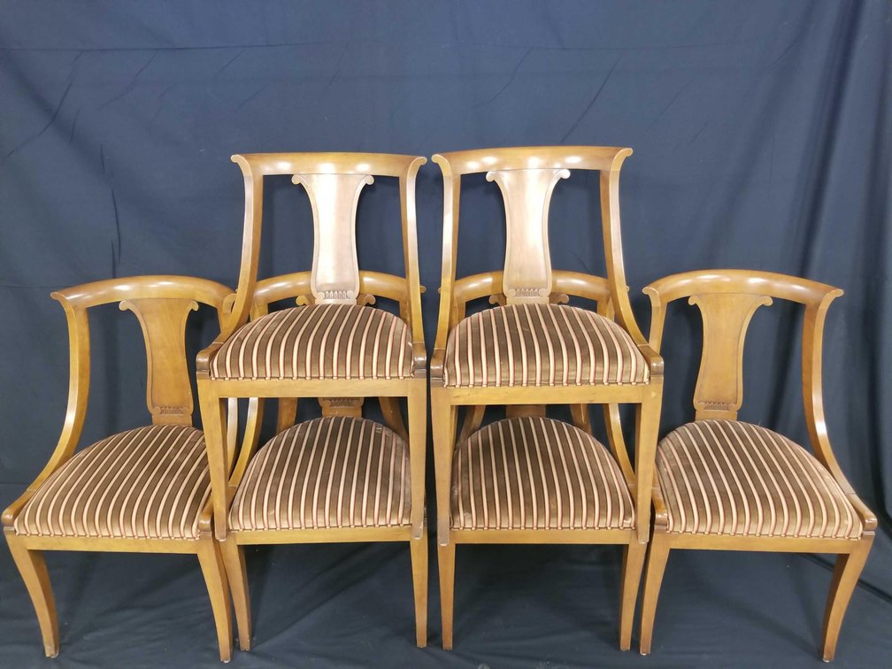 Lot of 6 Baker furniture dining chairs 