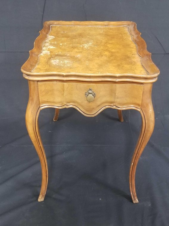 Solid wood end table by Baker Furniture Company 