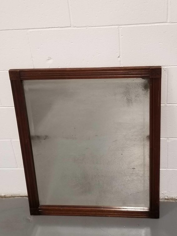 Solid wood wall mirror 