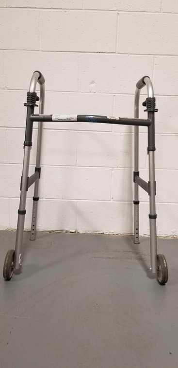 Lot of 2 Collapsible walkers and Medline cane 
