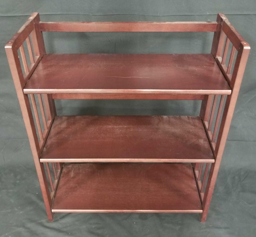 Collapsible wooden bookshelf 