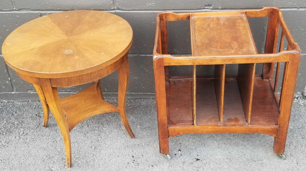 Two pieces of solid wood furniture 