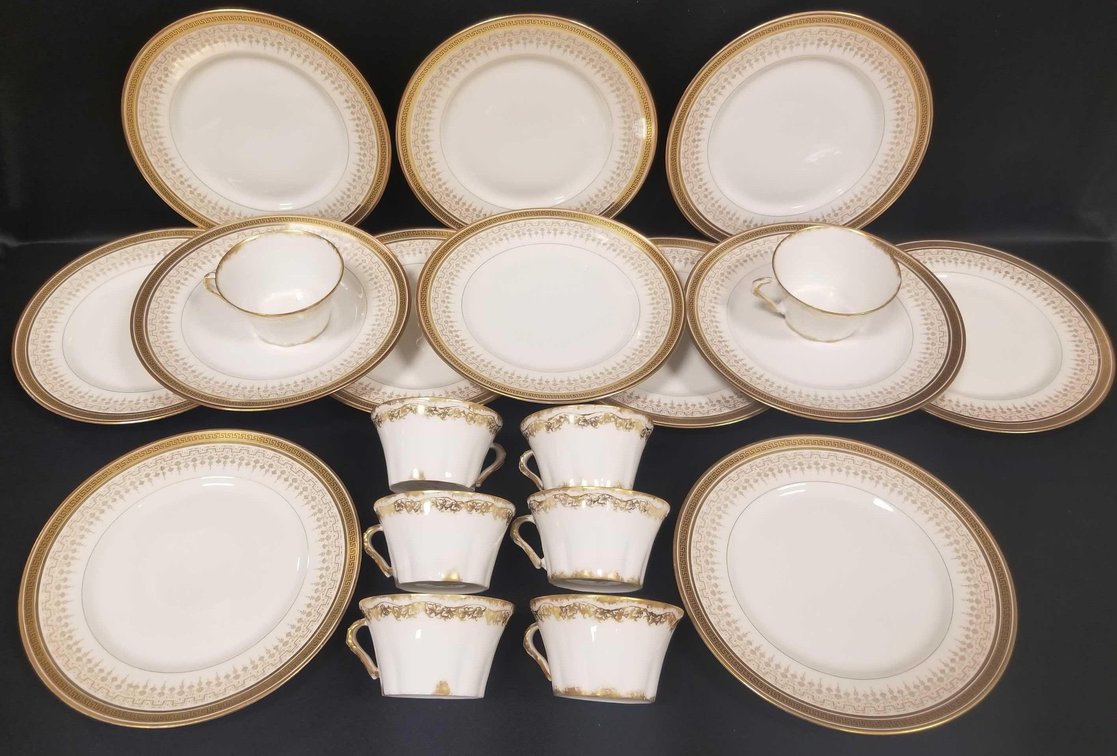Group of L. Bernarduad Limoges china retailed by Higgins & Setter of New York