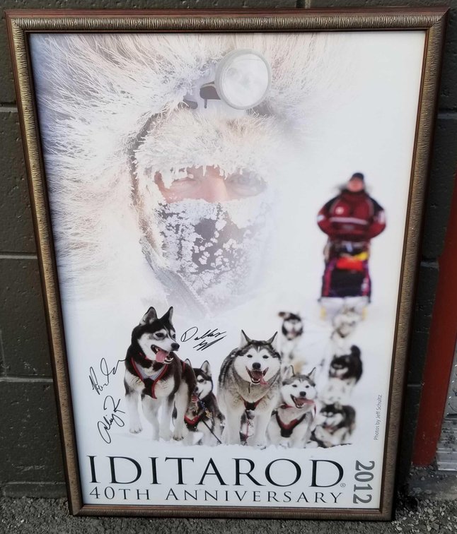 40th Anniversary Iditarod poster signed by top 3 finishers 