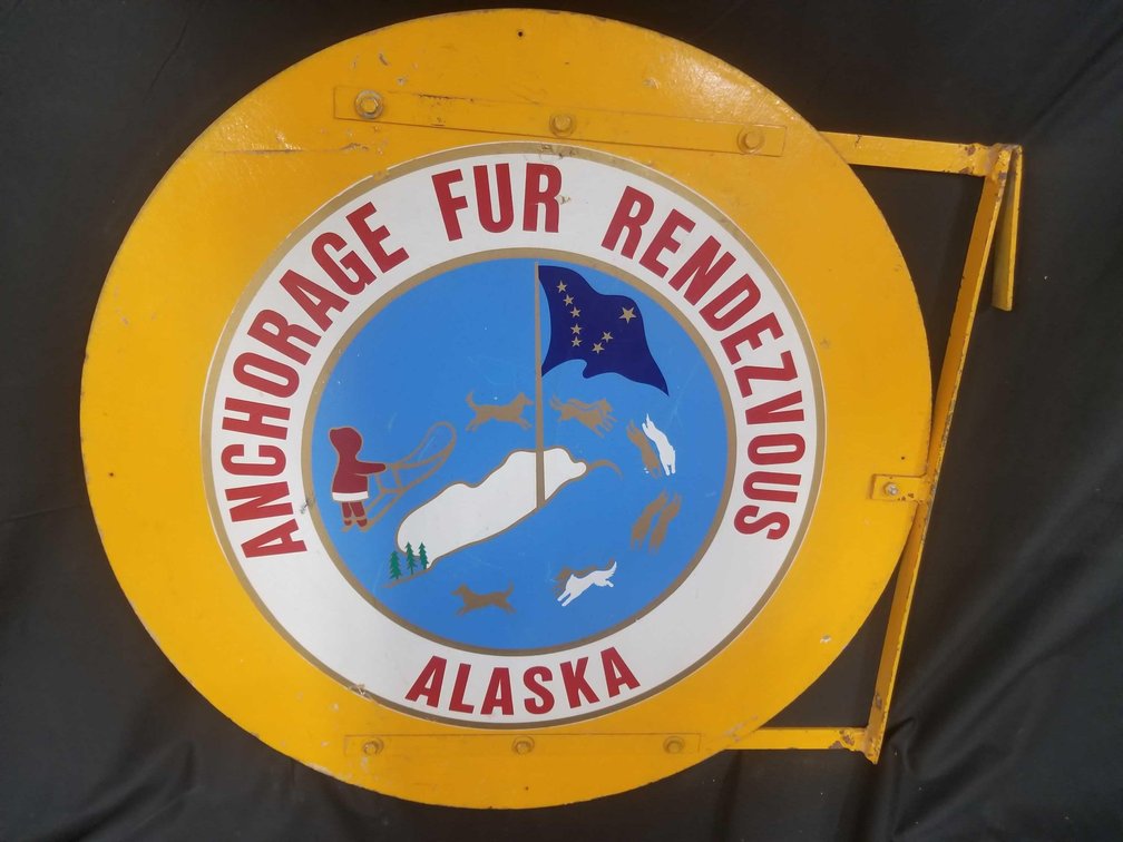 Rare late 1970's Fur Rondy sign