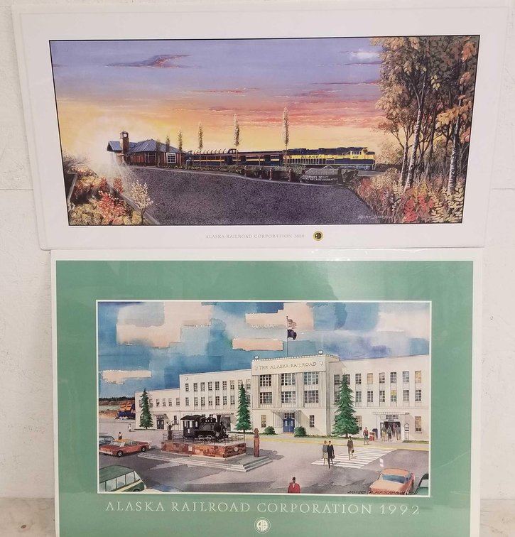 Two Alaska Railroad prints 