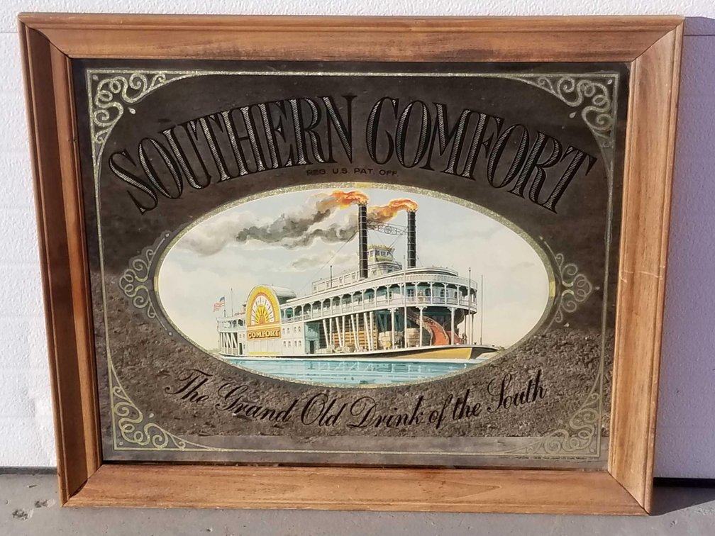 Vintage Southern Comfort bar mirror 