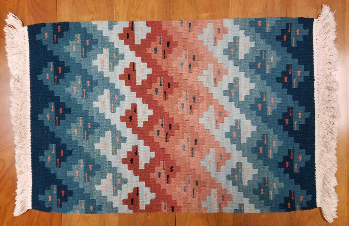 Vintage handmade Peruvian rug 