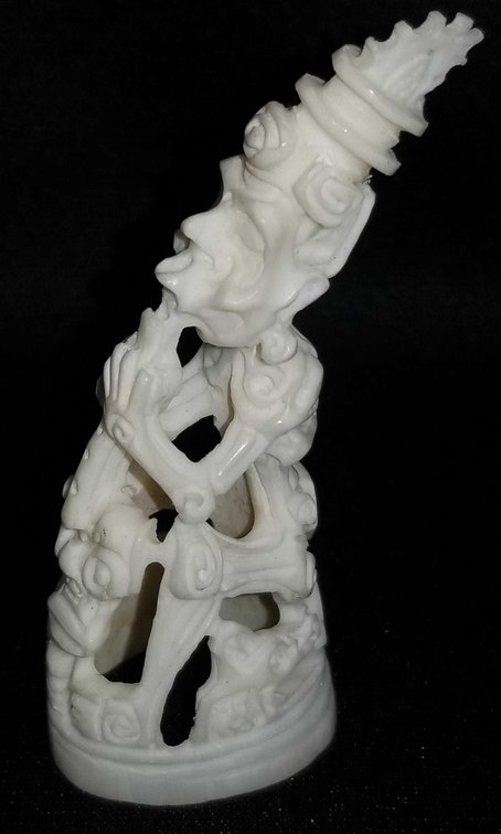 Carved Tupilak style ivory fetish tooth 