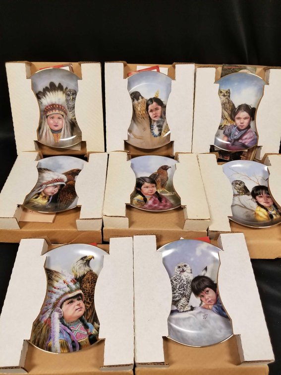 Lot of 8 Proud Young Spirits collectors plates circa 1990 from the Hamilton Collection 